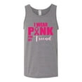 thumbnail image 2 of I Wear Pink for My Friends Survivor Awareness Mens Graphic Tank Top, Heather Grey, 2XL, 2 of 3