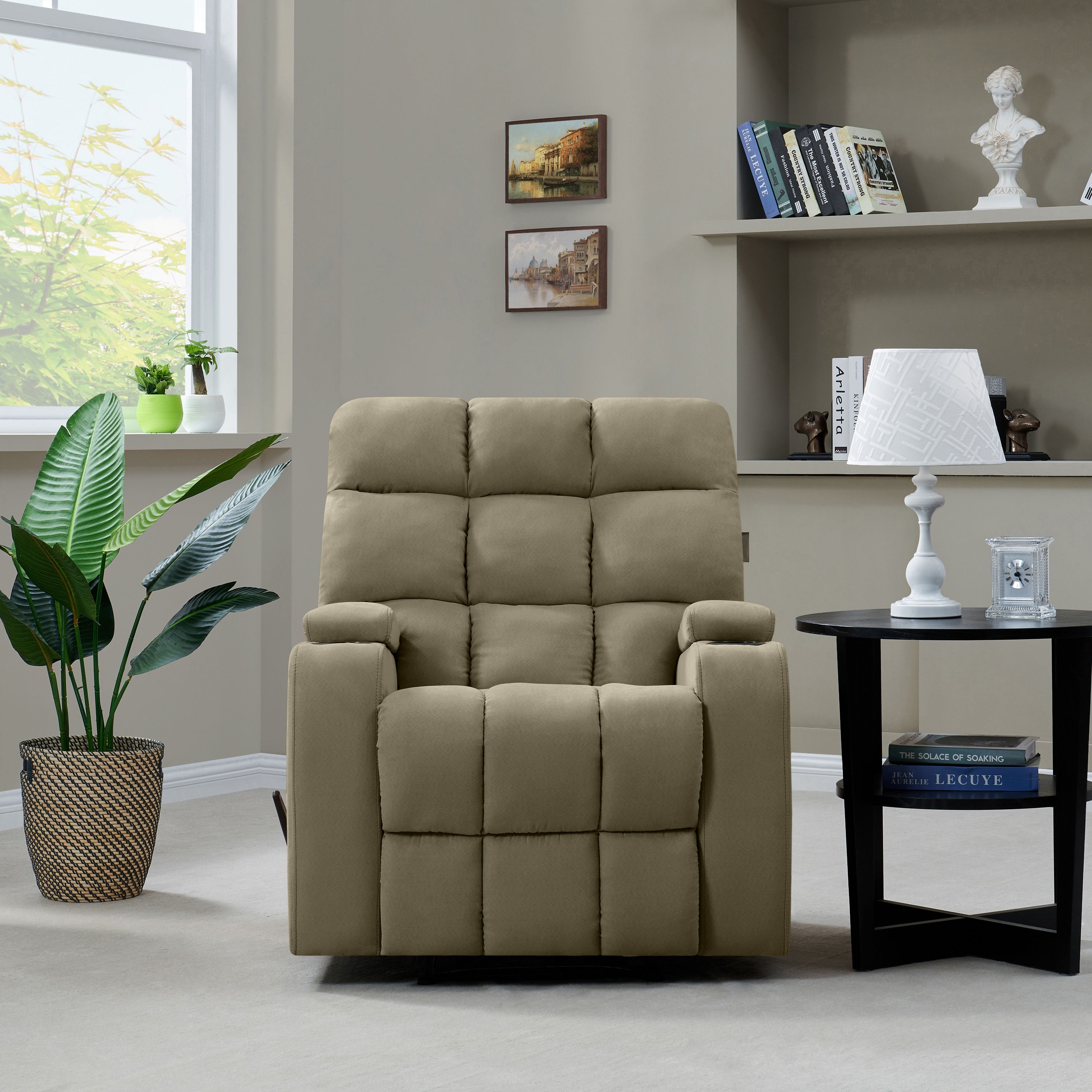 mainstays tyler wall hugger storage arm recliner chair