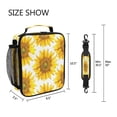 thumbnail image 5 of Square Lunch Bag 10.5*3.5*9.5 Inches Cooler Bag Lunch Bag Insulation Portable Durable Fashion Sunflower Seamless, 5 of 6