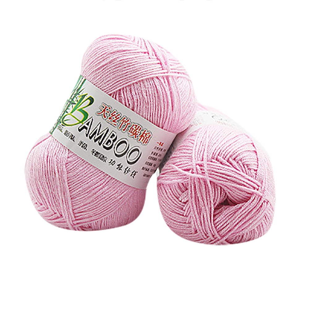  Yarn for Crocheting, Crochet Yarn, Easy Yarn, Beginners Yarn  for Crocheting with Easy-to-See Stitches, Stitch Marker, and Elbow Needle  Cotton Yarn for Crochet Pink(4x50g) : Everything Else