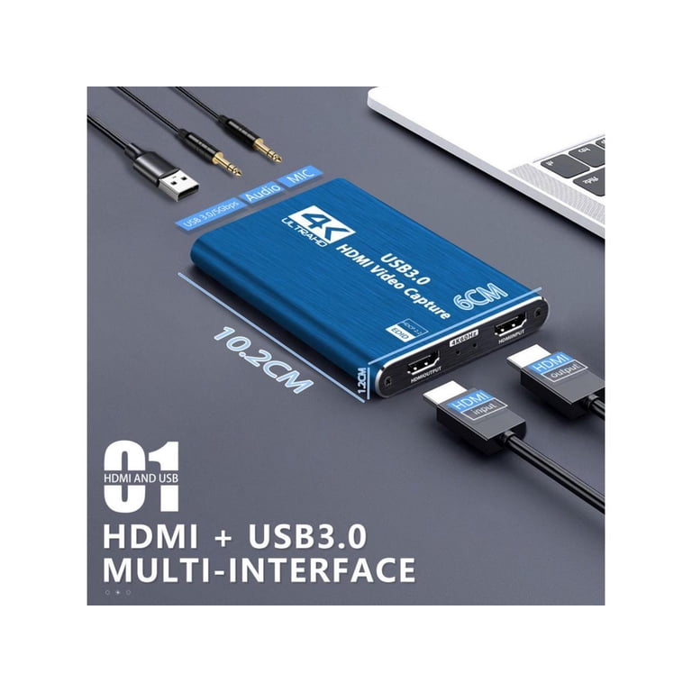 DIGITNOW Audio Video Capture Card,4K HDMI USB 3.0 Capture Adapter Video Converter 1080P 60fps Portable Capture Device for Video Game Recording Live DIGITNOW Audio Video Capture Card,4K HDMI USB 3.0 Capture Adapter Video Converter 1080P 60fps Portable Capture Device for Video Game Recording Live