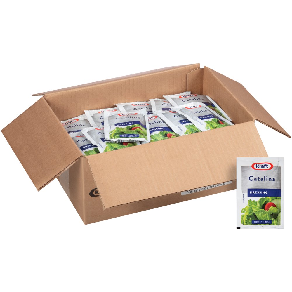 KRAFT Single Serve Catalina Salad Dressing, 1.5 oz. Packets (Pack of 60