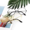 thumbnail image 5 of UDIYO Vintage Women Men Round Circle Metal Spectacles Optical Glasses Eyeglasses Frame, 5 of 6