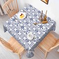 thumbnail image 6 of Tchckioa Tribal Floral Square Tablecloth for Kitchen,Stain Resistant Table Cloth,52x52 Inch,Blue, 6 of 6