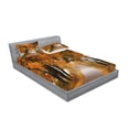 thumbnail image 2 of Ambesonne Fall Fitted Sheet & Pillow Sham Set, Serene Vivid Maple Trees, Full, Orange Brown Green, 2 of 2
