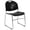 Black and Chrome, variant on Scranton & Co Stacking Chair with Black Frame in Black