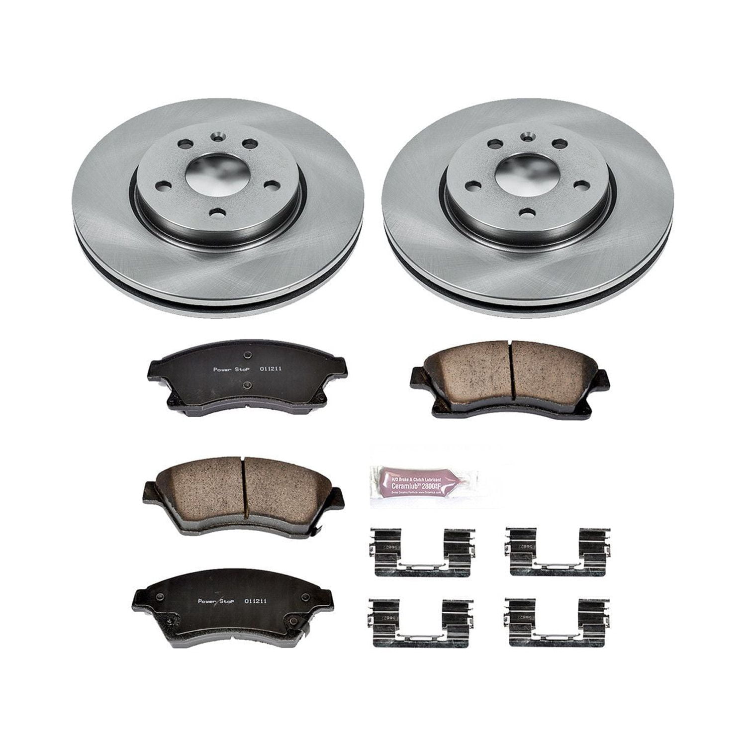 Power Stop Front Stock Replacement Brake Pad and Rotor Kit KOE5550