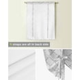 thumbnail image 5 of Gray Rhombus Plaid Tie Up Curtains for Kitchen Bathroom Bedroom Windows 45 Inch Length, Classic Modern Geometric Abstract Art Balloon Drape Curtains Shade Rod Pocket Drapery Curtain Panel, 42"x54", 5 of 7