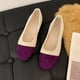 thumbnail image 5 of Zapatos Casuales Planos para las Mujeres Color-Bloque Dedo Redondo Boca Poco Profunda Deslizamiento en Zapatillas de Lienzo Primavera, Zapatos de Lienzo para las Mujeres, 5 of 5