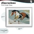 thumbnail image 4 of Stupell Industries Modern Paint Horse in Motion Gray Framed Print Under Glass, 23 x 17, by Chromatic Storm Studio, 4 of 8