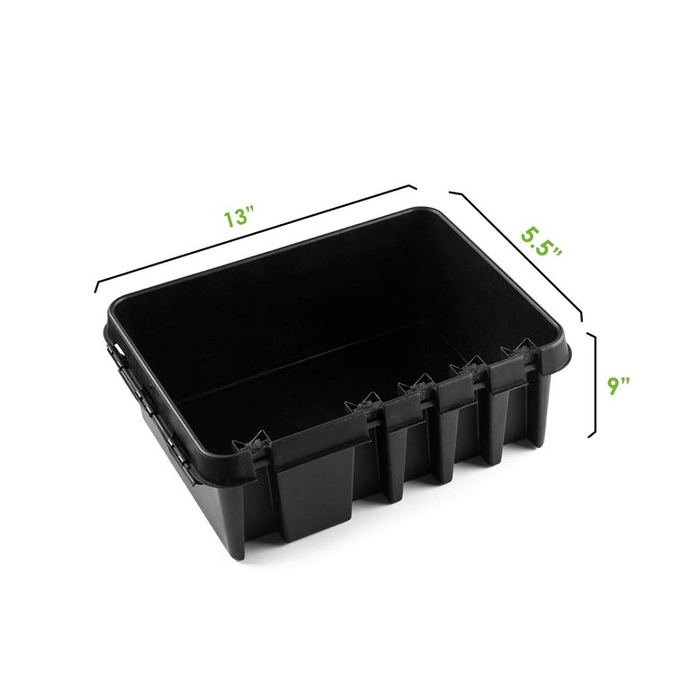 DRiBOX 330 Weatherproof Outdoor Junction Box - Large Black Plastic Electrical Enclosure - IP55 Rated, 5 Outlets