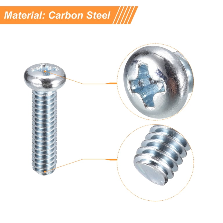 2-56 X 3/8" Pan Head Machine Screws – 50-Pack, 304 Stainless Steel, Phillips Drive, Silver – Perfect For Electrical, Furniture & Marine Use