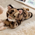 thumbnail image 4 of Cute Lifelike Cat Plush Stuffed Animals Simulation Fluffy Tabby Cat Doll Kids Toys Birthday Gift, 4 of 4