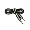 thumbnail image 4 of INSPIRE CHIC 1 Pair Contrast Color Colorful Flat Shoelaces Braided Twist Shoestring Laces Sneakers Black 100cm/39.37", 4 of 4