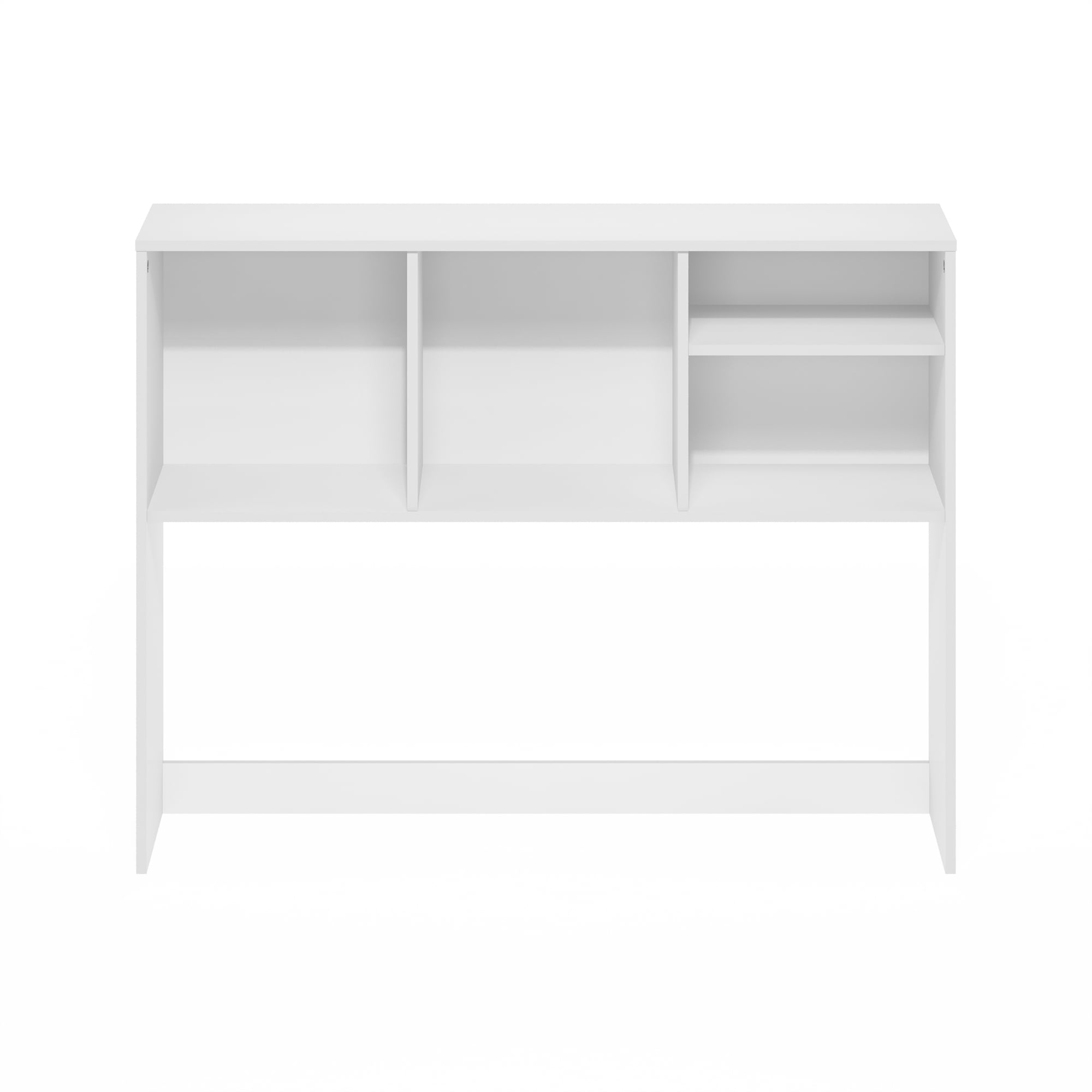 Furinno Classic Desktop Bookshelf Storage Hutch in Desk Organizer with 4 White