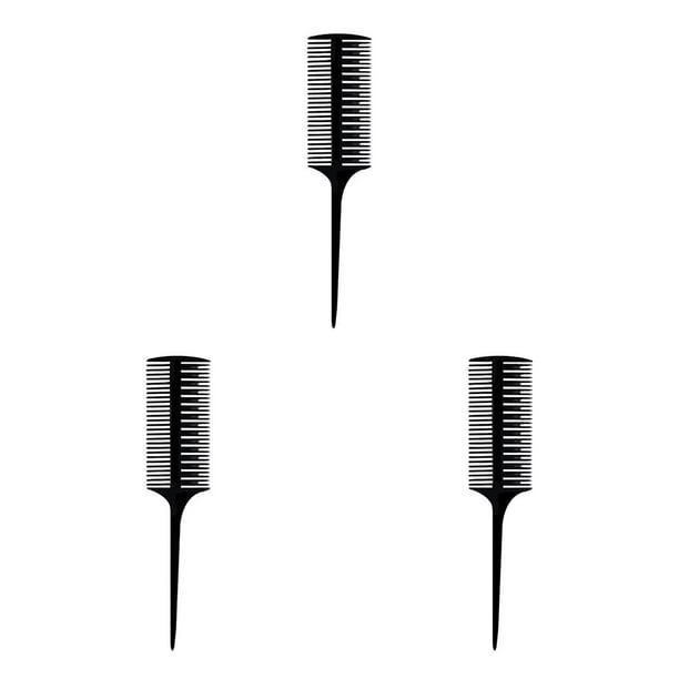 Qarigey Peine resaltador, cepillo de pelo de doble cara para teñir el hogar, barbería, salón, herramientas de peluquería, regalos para estudiantes Type3 NO3 Qarigey CBP196007