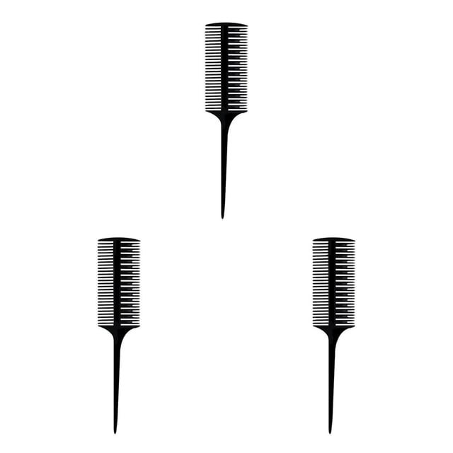 Qarigey Peine resaltador, cepillo de pelo de doble cara para teñir el hogar, barbería, salón, herramientas de peluquería, regalos para estudiantes Type3 NO3 Qarigey CBP196007