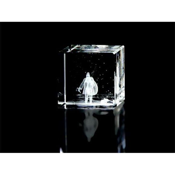 Asfour Crystal 1159-50-90 2 L x 2 H x 2 W. Cristal Gravé au Laser Santa Claus Vacances Découpé au Laser