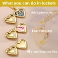 thumbnail image 6 of U7 Heart Shaped Gold Pendant Photo Locket Necklace for Women Daughter Mother's Day Valentine Personalized Memorial Gift Custom Love Heart Necklaces, 6 of 9