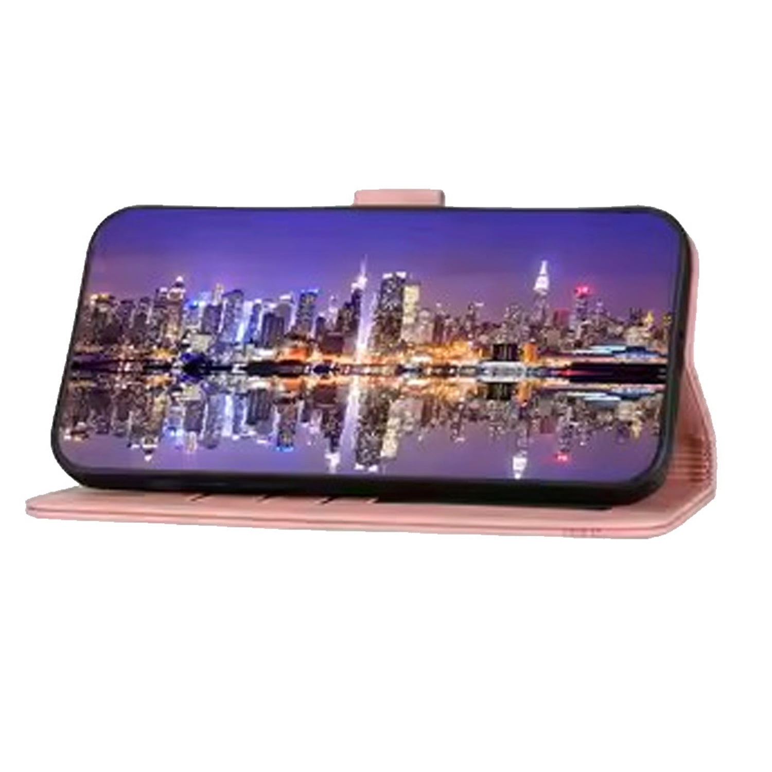 Leather Flip Cover with Card Slots for iPhone 17 Pro Max - Rose Gold