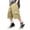 Khaki, variant on Boy's Spring And Summer Street Leisure Sports Pocket Drawstring Stretch Waist Color Cargo 5 Division Of Lab or Pants Joggers Sweatpants