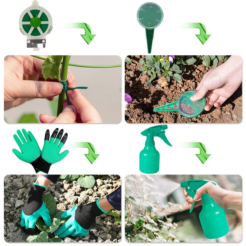 COCOBELA 111-Piece Garden Tool Set with Succulent Tools Kit photo 6
