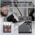 thumbnail image 3 of 4 Channel Sound Mixer, DJ Mixing For  Party Computer Studio Recording ,Smart Fader, 3 of 6