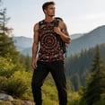 thumbnail image 4 of Satingcolo Sleeveless Tank Top for Men, Hawaiian Graphic Sleeveless Shirt, Summer Beach Daiyl Wear Tops, 4 of 6