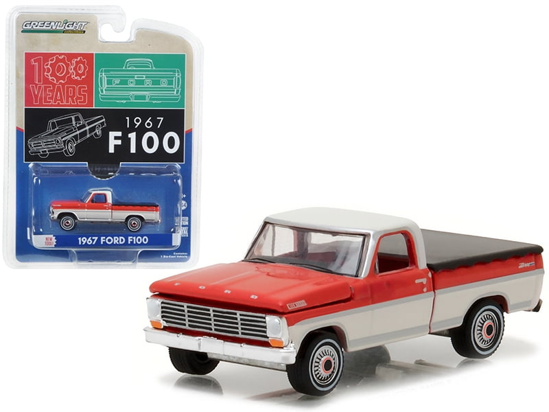 1967 FORD F-100 RED PICKUP TRUCK TOW PACKAGE 1:64 SCALE DIECAST COLLECTOR CAR 