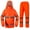Orange, variant on YangJinLian High Visibility Safety Rain suit, Jacket, Pants High Visibility Reflective Rain Coats Yellow
