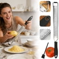 thumbnail image 6 of Cheese Grater & Zester, 15.9 inch Handheld Zester Grater, Cheese Shredding Tool, Fine Microplane Grater, Stainless Steel Blade, Kitchen Utensil Gadget for Cheese Vegetables and Garnishes, 6 of 6