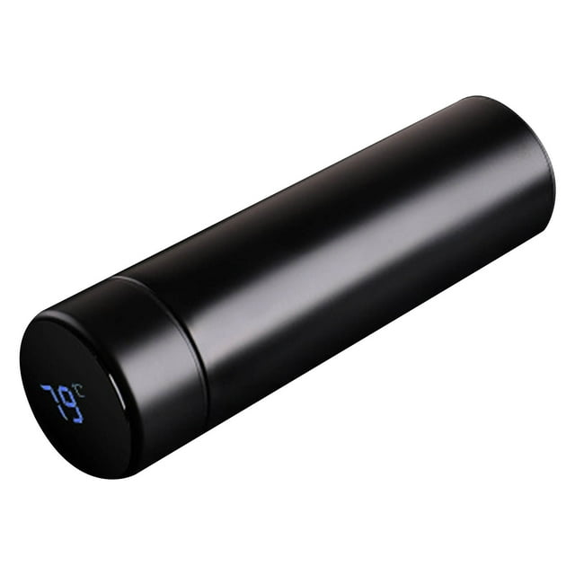 Botellas de agua aisladas Capacidad de 500 ml Revestimiento de acero inoxidable 304 Fondo de silicona Taza de aislamiento térmico portátil para uso diario Negro