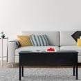 thumbnail image 6 of HomCom 39" Modern Lift Top Coffee Table Desk with Storage, 6 of 9