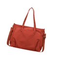 thumbnail image 4 of Bolso para portátil, bolso de compras grande con cremallera, bolso tote para la escuela, viajes y playa. Naranja, 4 of 9