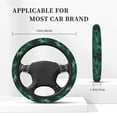 thumbnail image 3 of Gaeub Green Leave Fern Breathable Stretch Elastic Steering Wheel Cover, Cool in Summer and Warm in Winter, Universal 15 inch, 3 of 6