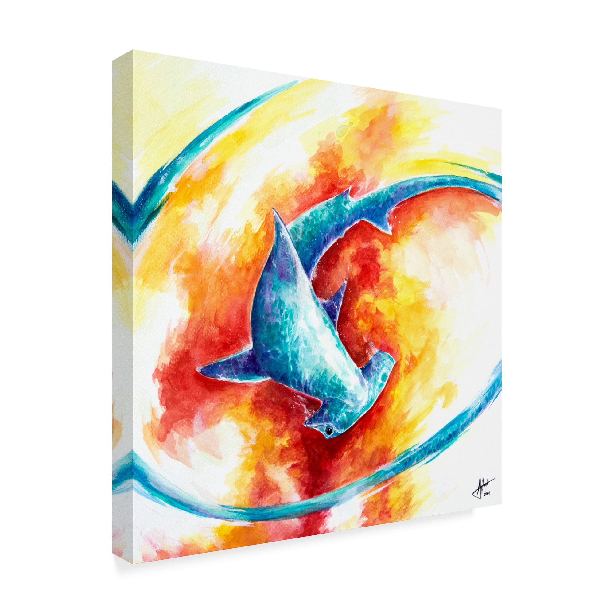 Trademark Fine Art 'Ember Water Color' Canvas Art by Marc Allante
