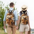 thumbnail image 6 of Lsque Yak Pattern Canvas Daypack, Durable Backpack, High-quality Versatile Backpack,Vintage Compact Backpack-Medium, 6 of 6
