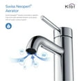 thumbnail image 2 of Kibi Circular Single Handle Bathroom Vanity Sink Faucet with Pop Up Drain, 2 of 5