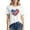 9White, variant on Drses ‌‌Women's Independence Day 4th of July Patriotic T-Shirt - American Flag & Stars Graphic Short Sleeve Tee for Summer (Sizes S - 2XL)
