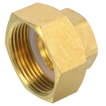 Uxcell G1-1/4 x G3/4 Female Thread 33mm Brass Pipe Fitting Hex Coupling