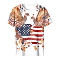 thumbnail image 6 of JTZGDY Womens Patriotic Shirts 4th of July American Flag Print Summer Short Sleeve Crewneck Graphic T-Shirts Trendy Holiday Oversized Tees Tops Multicolor#02 XXXXXL, 6 of 6