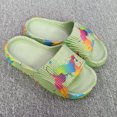 thumbnail image 1 of Women‘s Colorful Pillow Slides  Open Toe Soft Sole EVA Quick Drying Shoes  Fashion Indoor & Outdoor Slides, 1 of 7