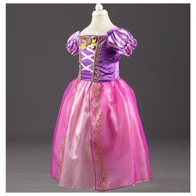 Vestido de hielo de manga corta de verano para niñas, disfraz de actuación de Halloween