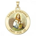 thumbnail image 2 of Picturesongold.Com Saint Dymphna Round Religious Medal Color Necklace Pendants - 3/4 inch Size of a Nickel -Sterling Silver, 2 of 6