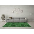 thumbnail image 3 of Ahgly Company Indoor Rectangle Patchwork Emerald Green Transitional Area Rugs, 6' x 9', 3 of 4