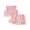 Pink, variant on BemeyourBBs Toddler Baby Girl Summer Clothes Cute Infant Baby Girls Plaid Gingham 2 Piece Outfits Sleeveless Doll Collar Vest Tank Tops Ruffled Shorts Set Toddler Girls Summer Outfit