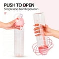 thumbnail image 5 of Water Bottle 1L, Sports Water Bottle with Straw & Time Maker, Drinks Bottle with Bottle Brush and Filter, Leak-proof, BPA-free Plastic Drink Bottle for Running Gym Cycling Office School (Light Pink), 5 of 6