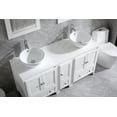 thumbnail image 4 of Wonline 60" White Bathroom Wooden Vanity Cabinet and Ceramic Vessel Sink, Equipped with Chrome Faucet Drain and Mirror Vanities Set, 4 of 7