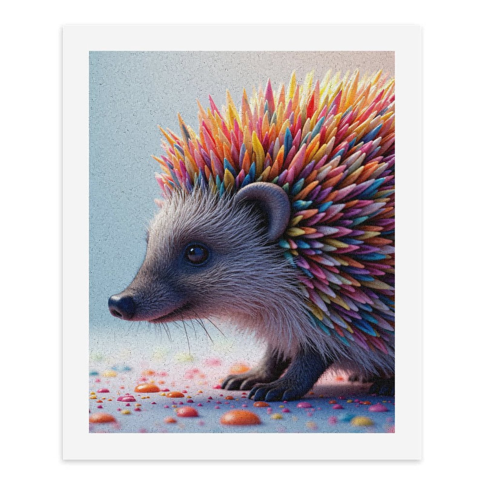 Paint By Numbers Kit for Adults Beginner - DIY Colorful Hedgehog Art Fantasy Canvas Painting Kits for Adults, Frameless Paint By Number for Adults for Home Wall Decor 16x20 Inch