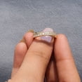 thumbnail image 2 of vylahjewellery Classic 10K Vermeil Yellow Gold Anniversary Gift Ring Round Cut Moissanite Diamond Wedding Ring Stackable Engagement Jewelery Ring, 2 of 6